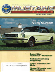 MUSTANG TIMES 2003 JULY - MUSTANG CLUB OF AMERICA